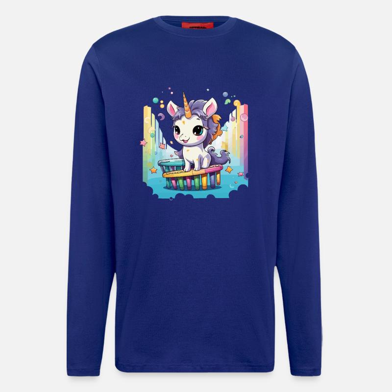 Pastel uni on rainbow slide - Longsleeve - made by SPREAD - Iconic Blue