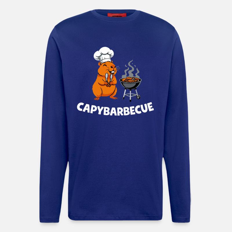Chef Maître du Grill Capybara - Manches longues bio décontracté fabriqué en UE - Iconic Blue