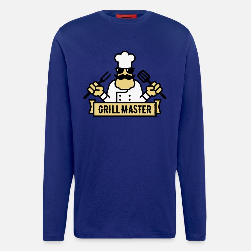 Grill Master (Grilling / Barbecue / BBQ / 3C) - Longsleeve - made by SPREAD  - Iconic Blue