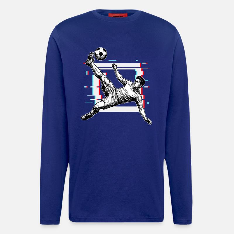 Fussball Schuss Fallrueckzieher Seitfallzieher - Langarmshirt - made by SPREAD  - Iconic Blue