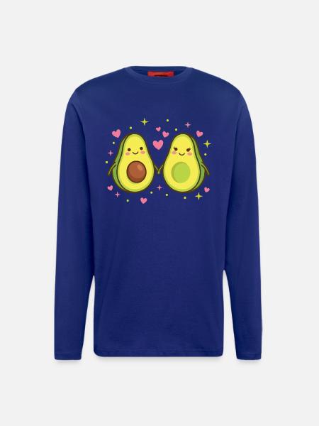 Avocado Love – The Perfect Half - Longsleeve - made by SPREAD  - Iconic Blue