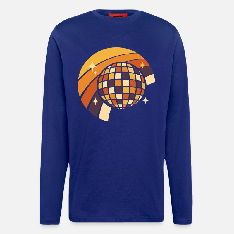 Discokugel Retro Party 80er Geschenk - Langarmshirt - made by SPREAD  - Iconic Blue