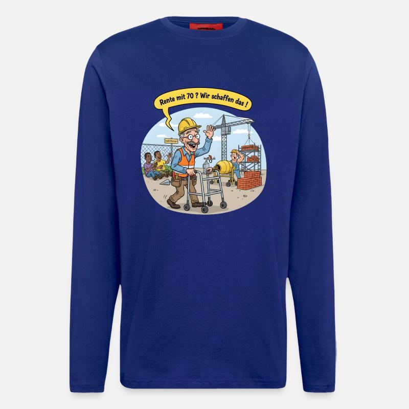 Retirement at 70 ? - Longsleeve - made by SPREAD  - Iconic Blue