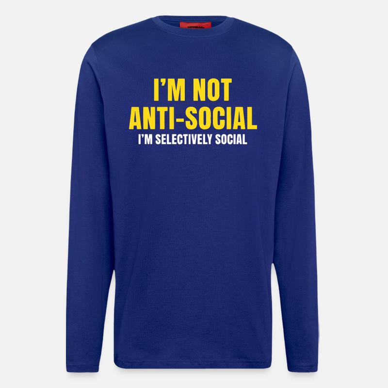 Selectively Social Statement - Longsleeve - made by SPREAD  - Iconic Blue