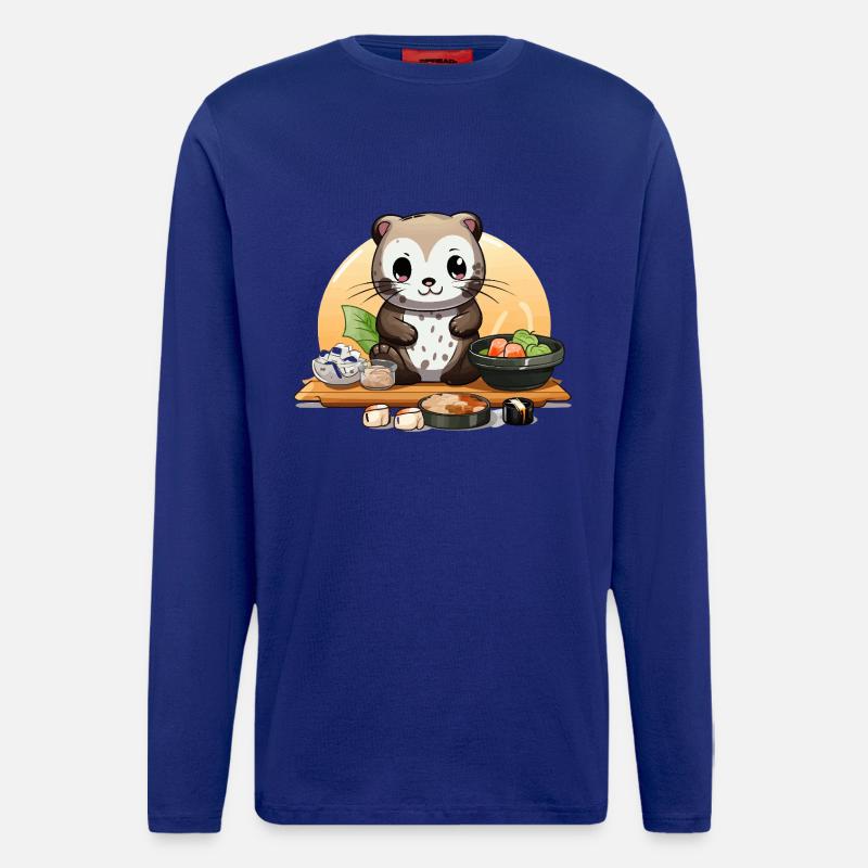 Otter Sushi Fest - Langarmshirt - made by SPREAD - Iconic Blue