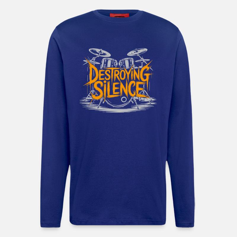 Schlagzeuger Drumset Design - Langarmshirt - made by SPREAD - Iconic Blue