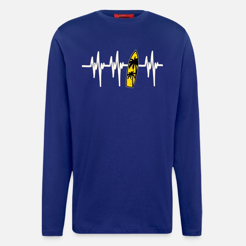 Heartbeat Surfing - Langarmshirt - made by SPREAD  - Iconic Blue