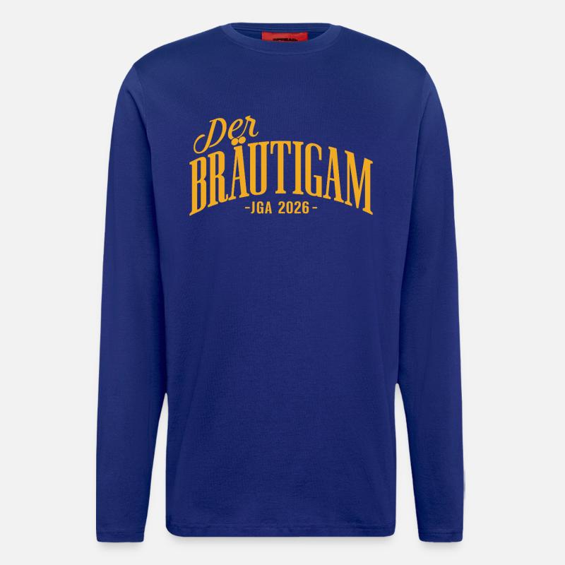 Bräutigam JGA 2026 Junggesellenabschied - Langarmshirt - made by SPREAD  - Iconic Blue