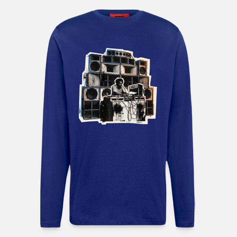 Dub Reggae Soundsystem Roots - Longsleeve - made by SPREAD  - Iconic Blue