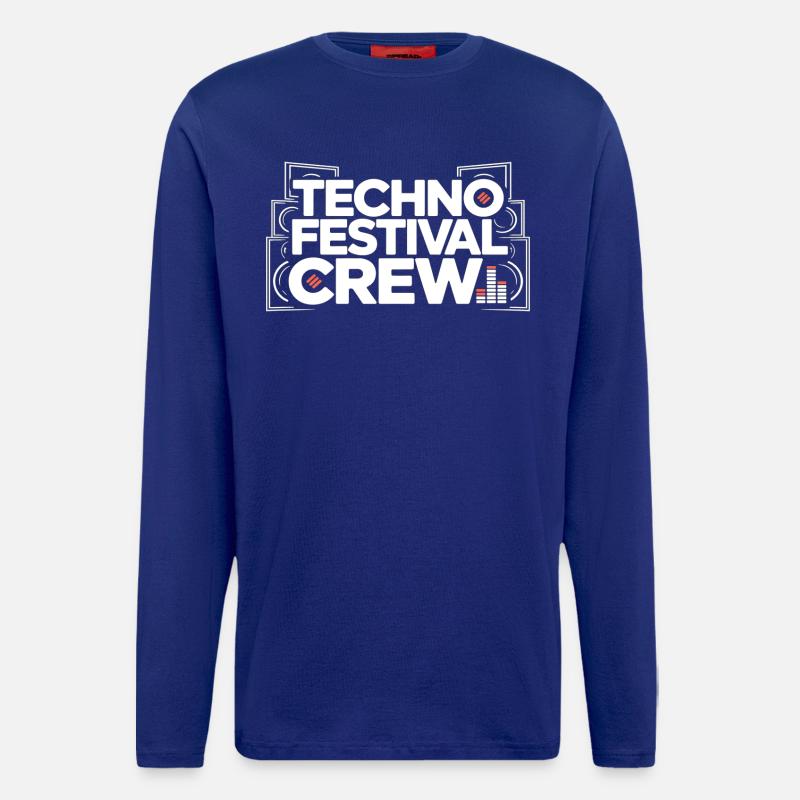 Techno Festival Crew – Techo Party Outfit - Langarmshirt - made by SPREAD  - Iconic Blue