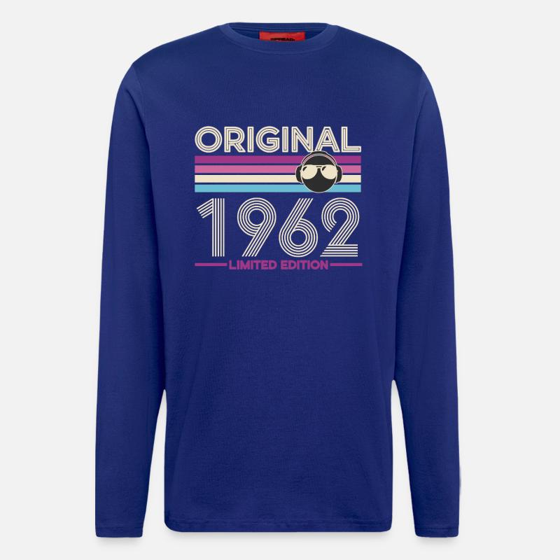 Original 1962 Édition Limitée - Manches longues bio décontracté fabriqué en UE - Iconic Blue