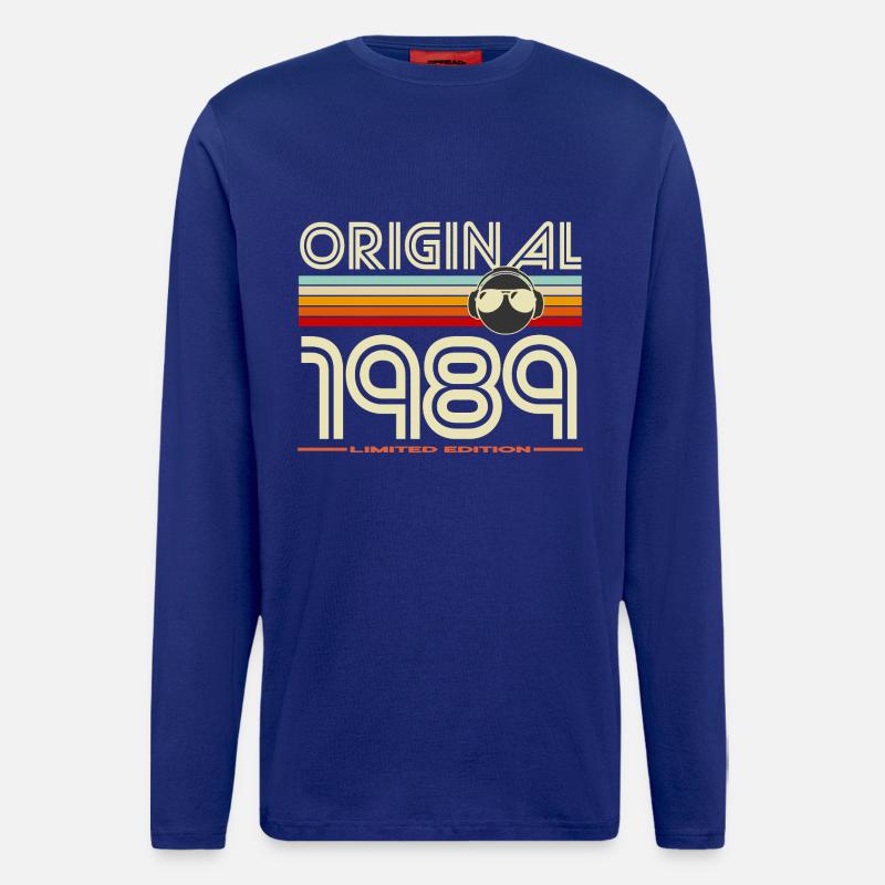 Originaler Retro-Helm von 1989 - Langarmshirt - made by SPREAD  - Iconic Blue