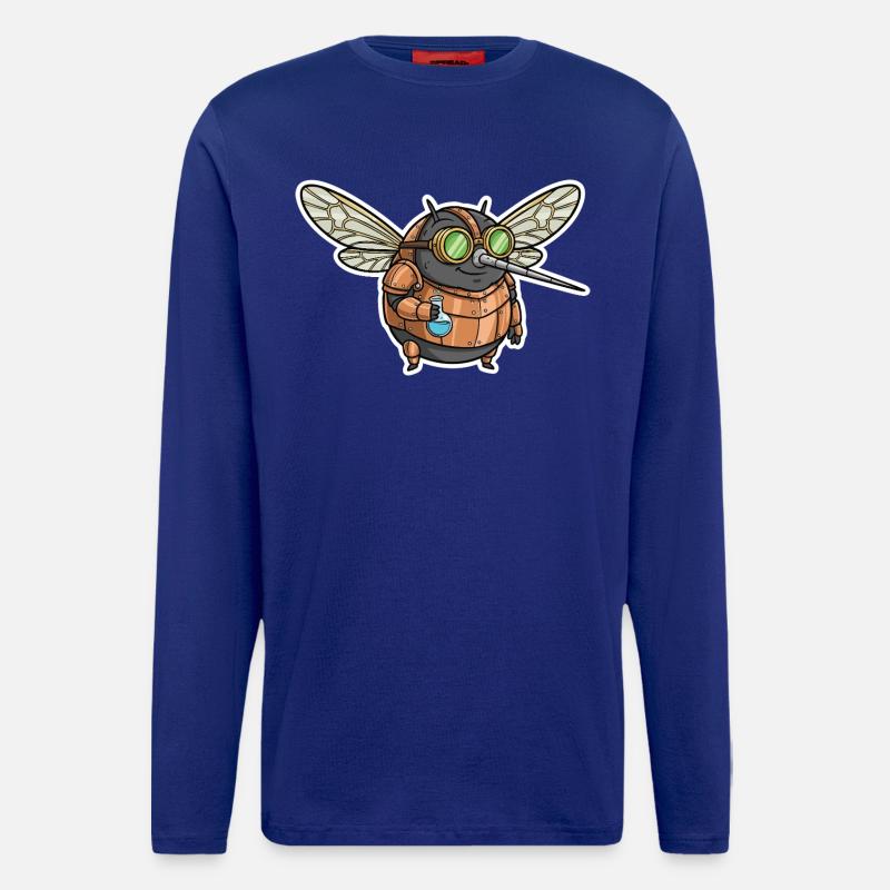 Mosquito Alchemist Steampunk Copper Vials - Longsleeve - made by SPREAD  - Iconic Blue
