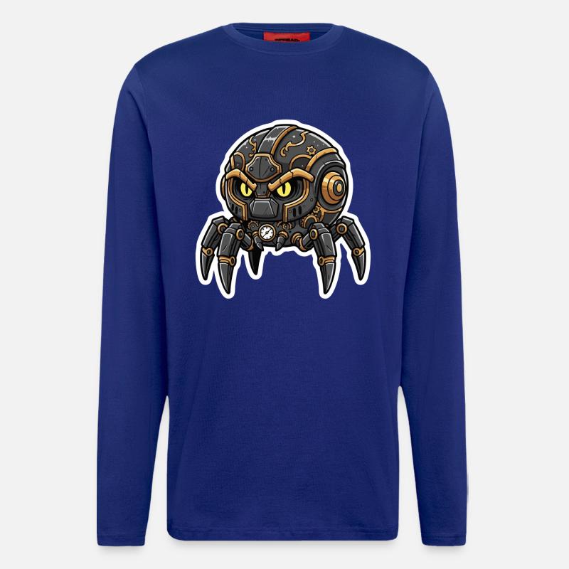 Steampunk Black Watchmaking Spider Sentinel - Longsleeve - made by SPREAD  - Iconic Blue