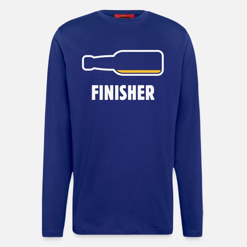Finisher (Bier / Bierchen / Biertrinker / NEG 2C) - Langarmshirt - made by SPREAD - Iconic Blue