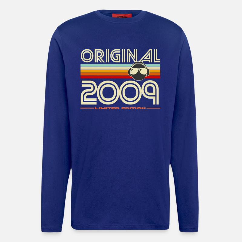 Original 2009 Édition rétro - Manches longues bio décontracté fabriqué en UE - Iconic Blue