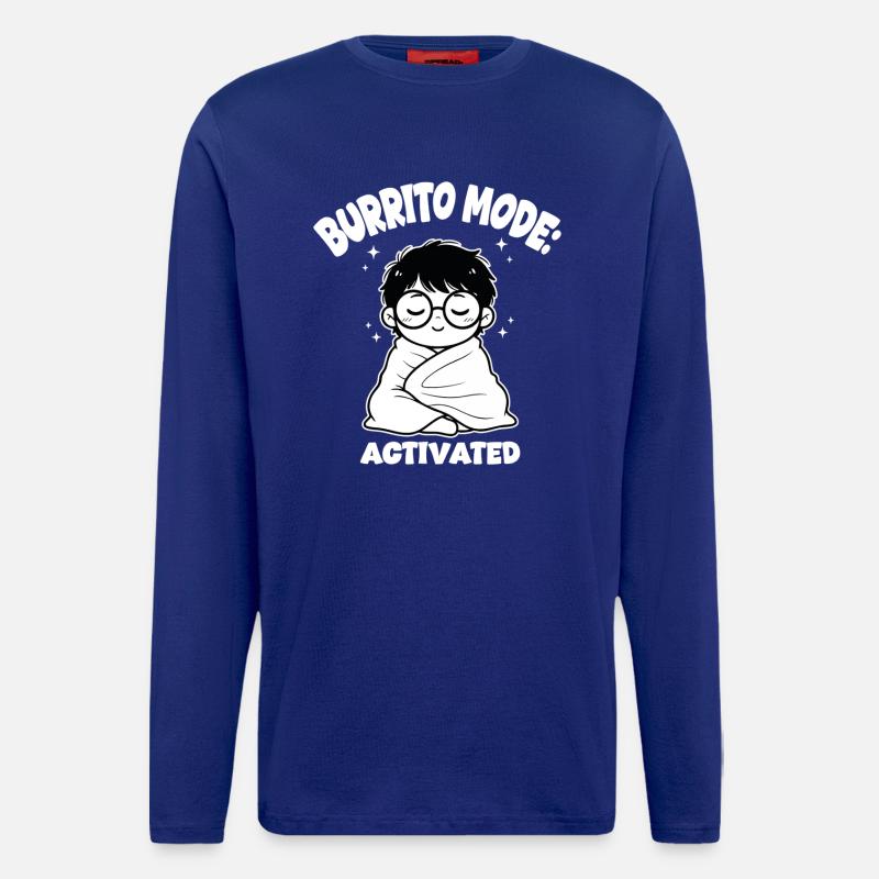Couverture Burrito Mode - Manches longues bio décontracté fabriqué en UE - Iconic Blue