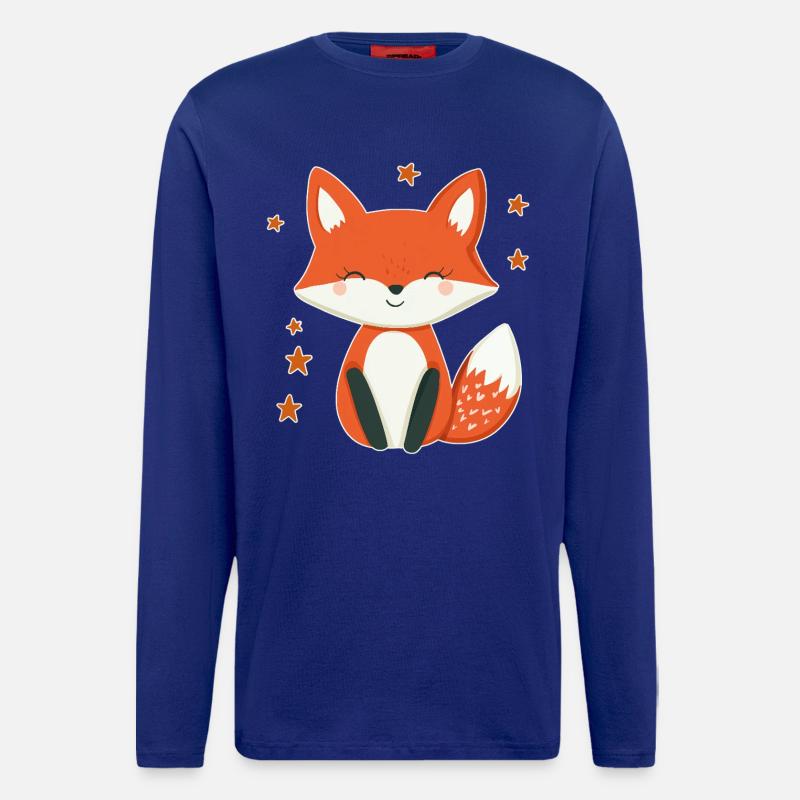 Fox and Stars - Longsleeve - made by SPREAD  - Iconic Blue