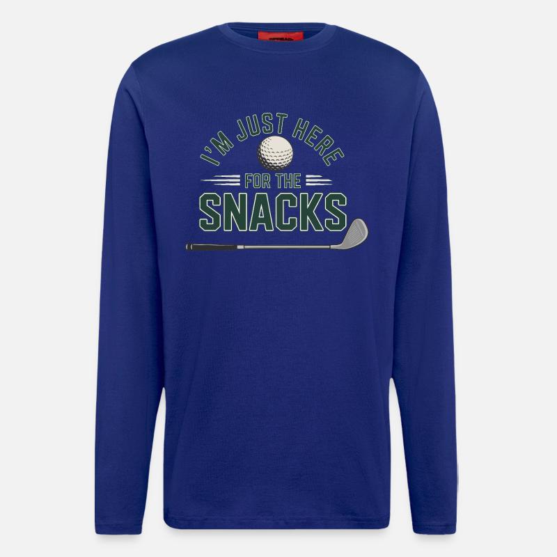 Ich bin hier nur für Snacks - Langarmshirt - made by SPREAD  - Iconic Blue