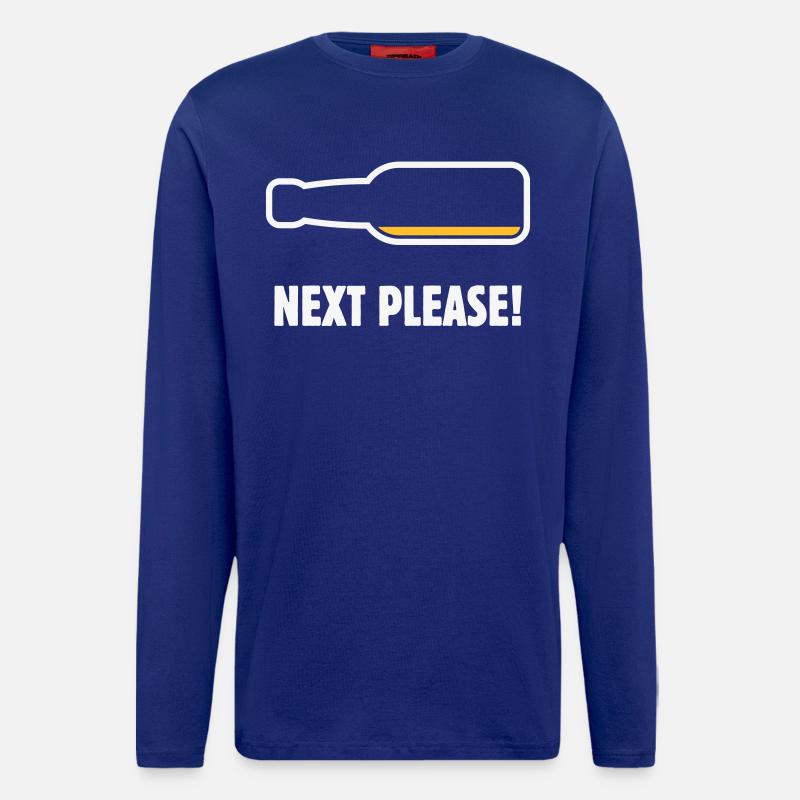 Next Please! (Bier / Bierchen / NEG 2C) - Langarmshirt - made by SPREAD  - Iconic Blue