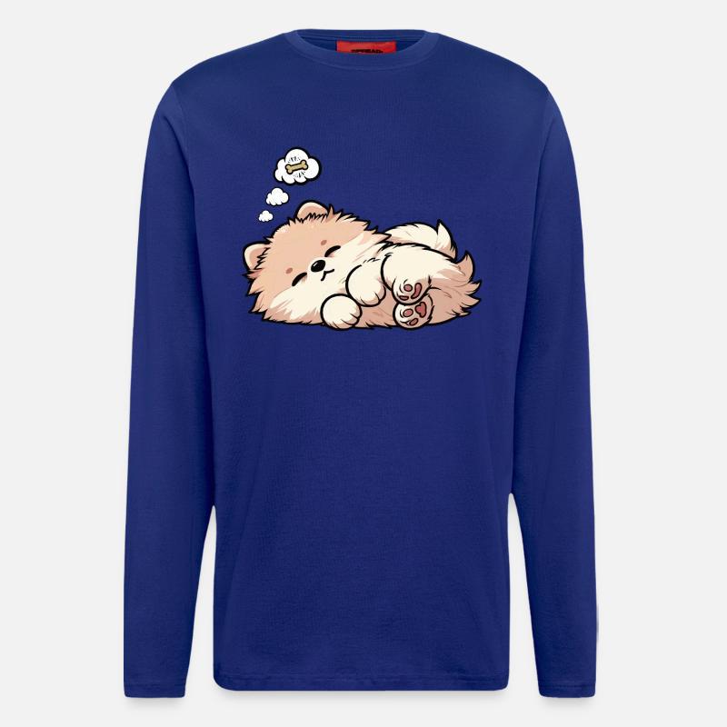 Zwergspitz Zwergspitze Spitzhund Zwergspitzhalter - Langarmshirt - made by SPREAD  - Iconic Blue