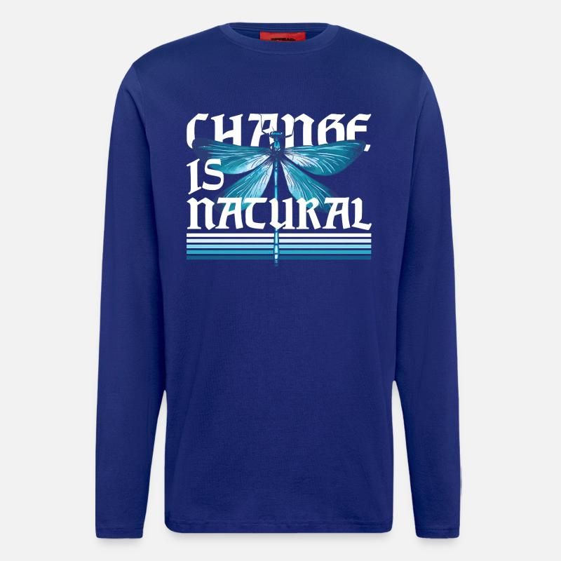 Dragonfly Dragonflies Change Is Natural - Longsleeve - made by SPREAD  - Iconic Blue