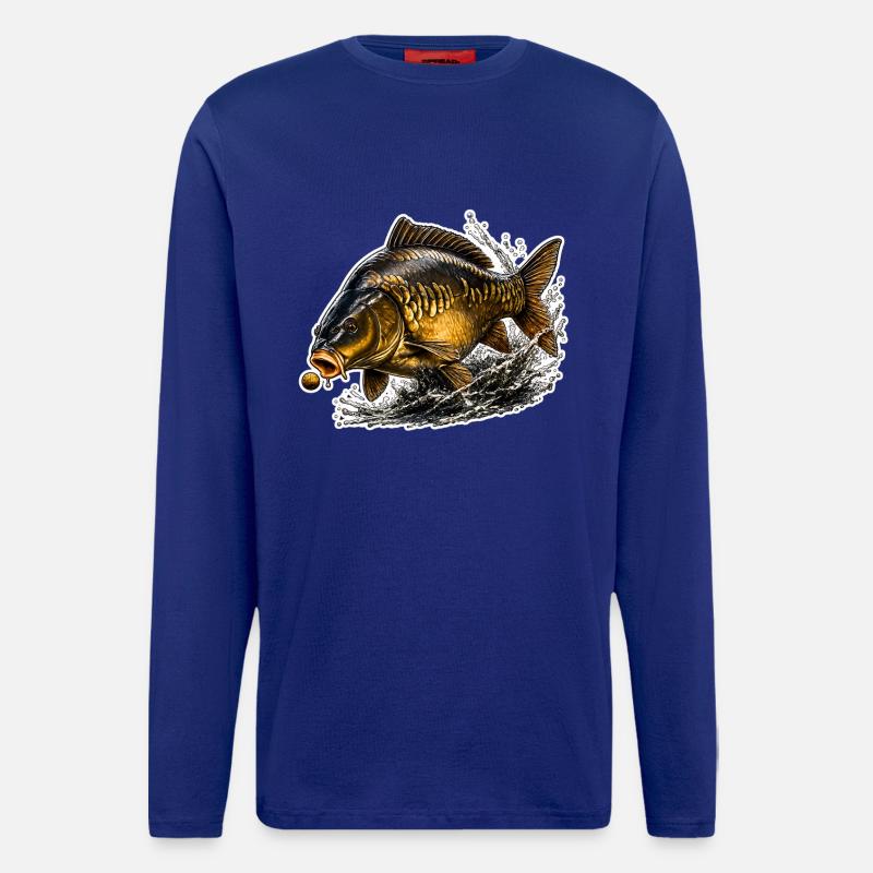Spiegelkarpfenfisch-Design - Langarmshirt - made by SPREAD - Iconic Blue