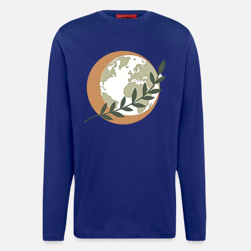 Green Peace Globe - Longsleeve - made by SPREAD - Iconic Blue