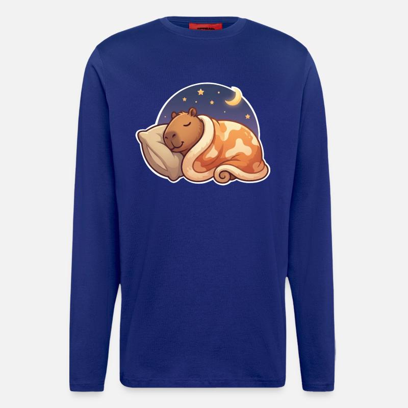 Capybara Schlafen - Langarmshirt - made by SPREAD - Iconic Blue