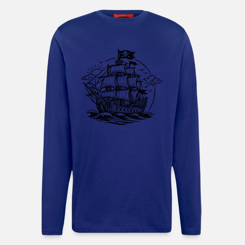 Piratenschiff - Langarmshirt - made by SPREAD - Iconic Blue