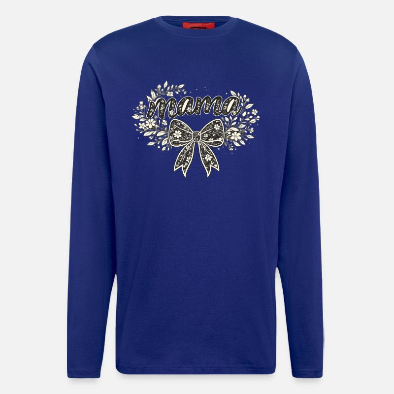 Mama-Geschenk: Retro-Mama-Visualisierung - Langarmshirt - made by SPREAD  - Iconic Blue