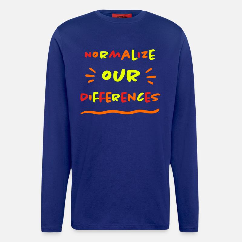 Normalize our Differences - Inclusion - neon - Longsleeve - made by SPREAD  - Iconic Blue