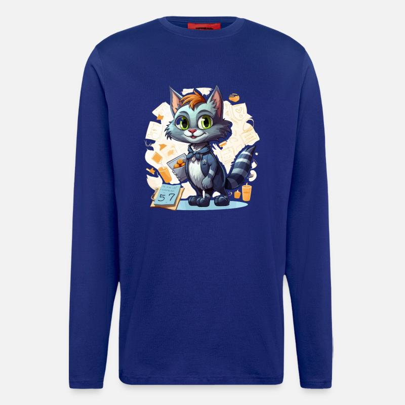 Chat de bureau en costume - Manches longues bio décontracté fabriqué en UE - Iconic Blue