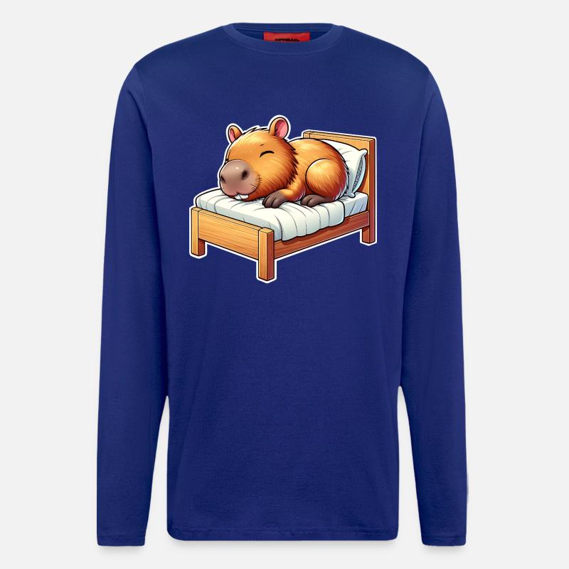 Capybara Schlafen - Langarmshirt - made by SPREAD  - Iconic Blue