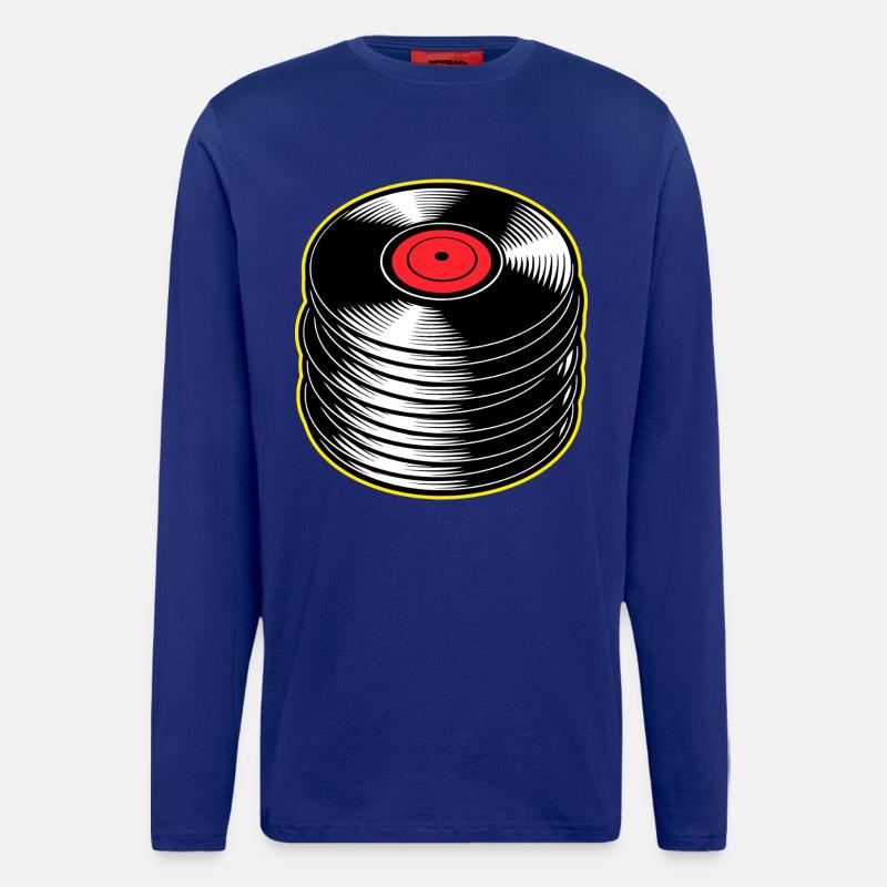 Vinyl Albums Stack - Longsleeve - made by SPREAD - Iconic Blue