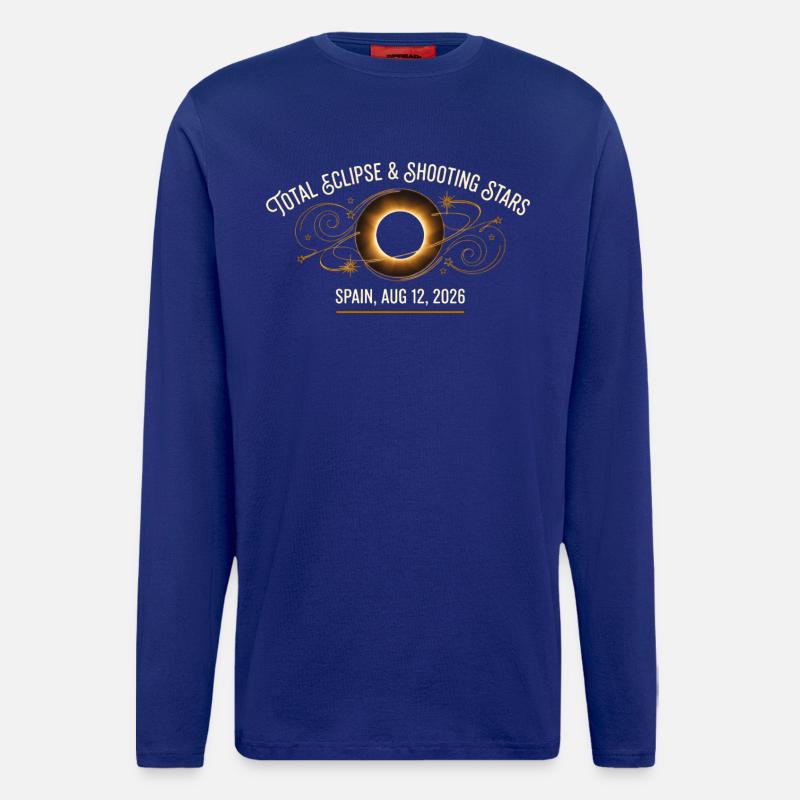 Eclipse & Shooting Stars Spanien 2026 - Langarmshirt - made by SPREAD  - Iconic Blue