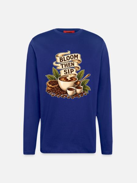 BLOOM THEN SIP - Longsleeve - made by SPREAD  - Iconic Blue