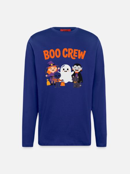 Boo Crew Halloween-Freunde - Langarmshirt - made by SPREAD  - Iconic Blue