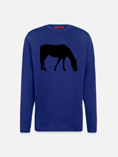 Cheval - Manches longues bio décontracté fabriqué en UE - Iconic Blue