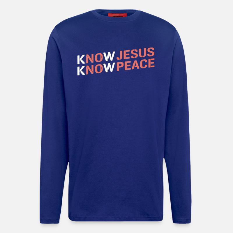 Know Jesus Know Peace Gradient - Longsleeve - made by SPREAD  - Iconic Blue