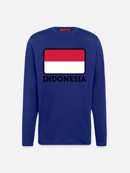 National flag of Indonesia - Longsleeve - made by SPREAD - Iconic Blue