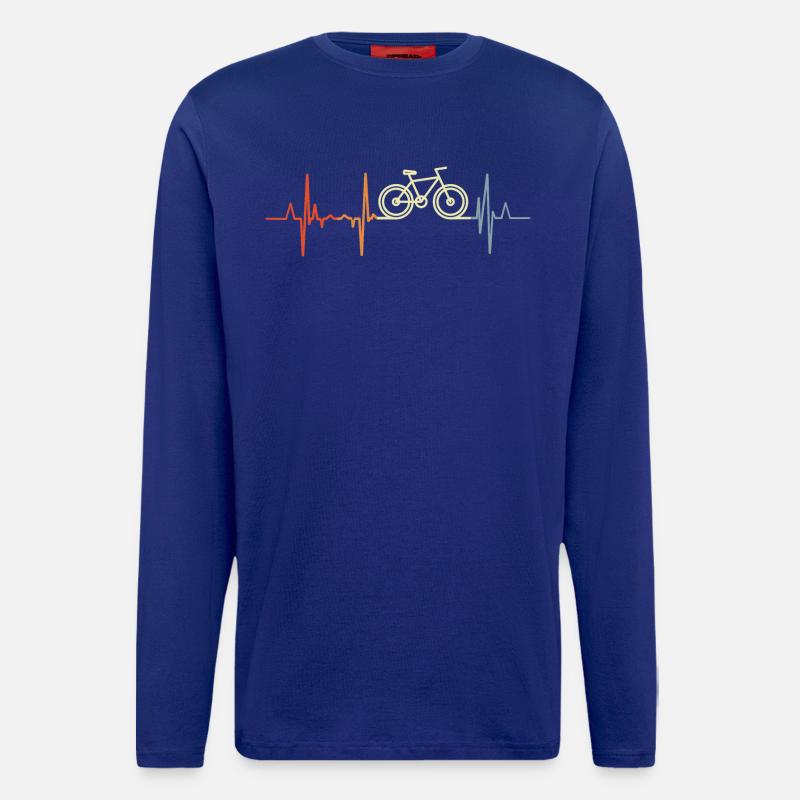Cyclist Heartbeat - Longsleeve - made by SPREAD  - Iconic Blue