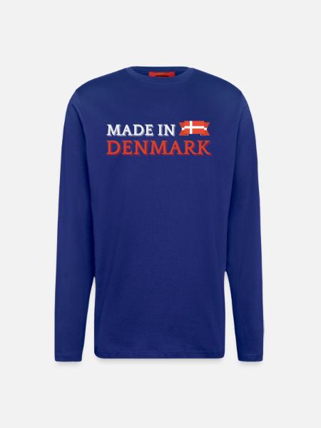 Made in Denmark, Danish pride - Longsleeve - made by SPREAD  - Iconic Blue