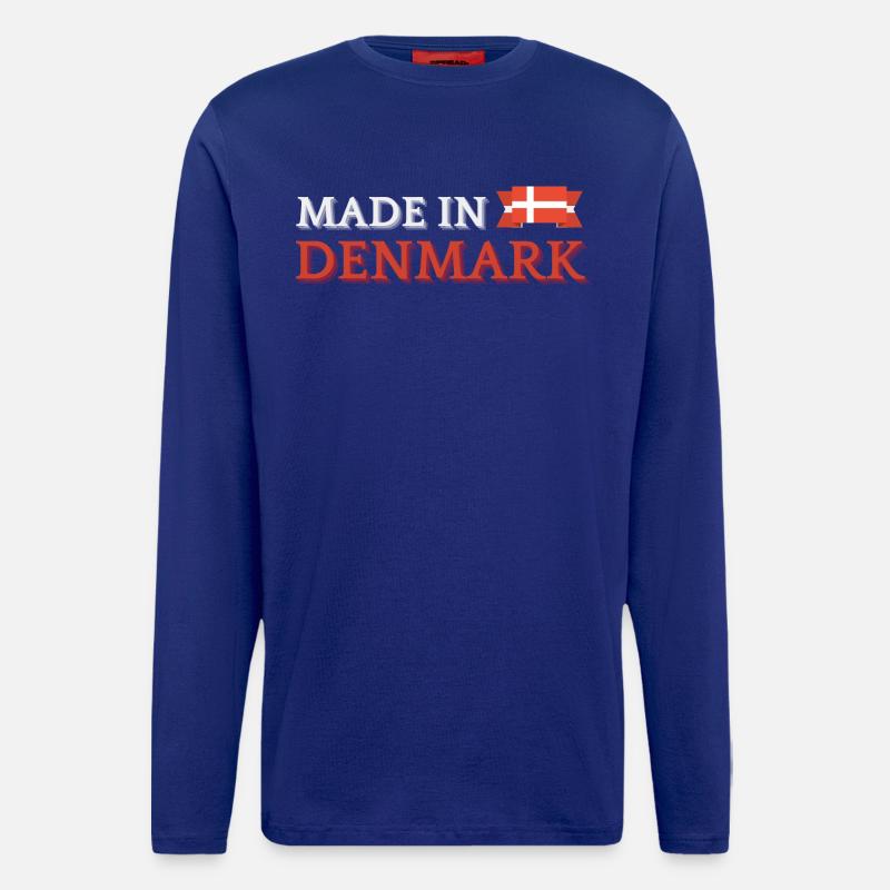 Made in Denmark, Danish pride - Longsleeve - made by SPREAD  - Iconic Blue