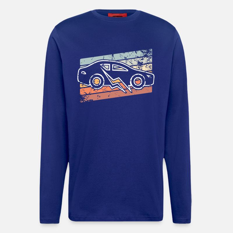 E-Auto Elektroauto - Langarmshirt - made by SPREAD  - Iconic Blue