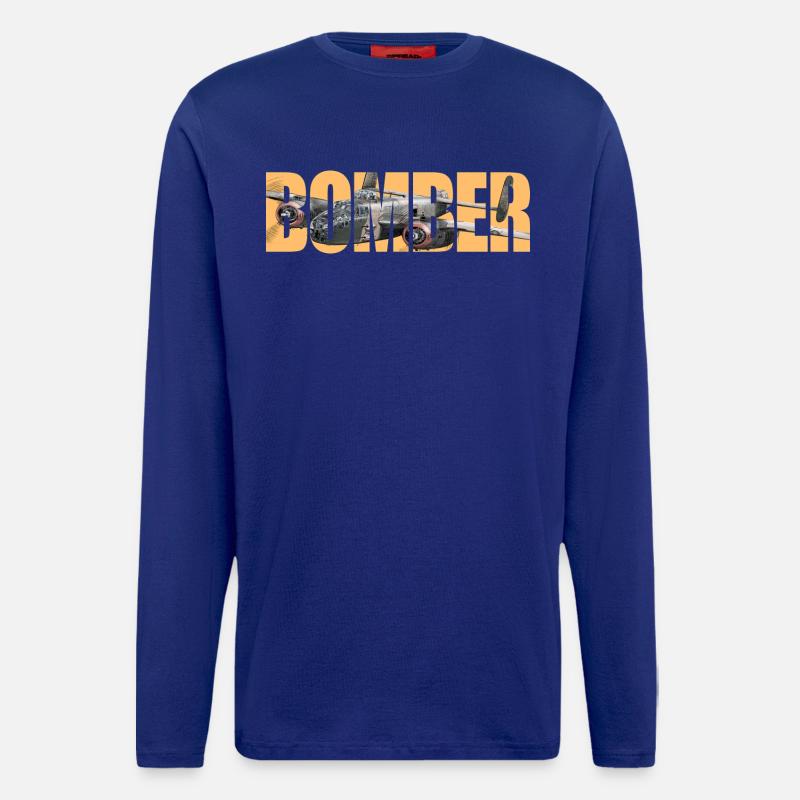 Bomber B-25 Mitchell - Longsleeve - made by SPREAD  - Iconic Blue