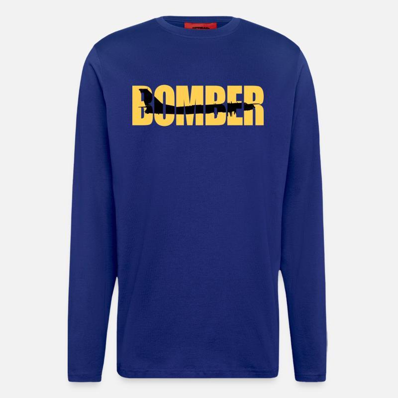Bomber Tu-95 - Langarmshirt - made by SPREAD  - Iconic Blue