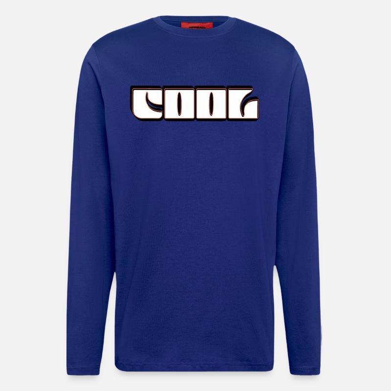Retro Neon Outline COOL - Longsleeve - made by SPREAD  - Iconic Blue