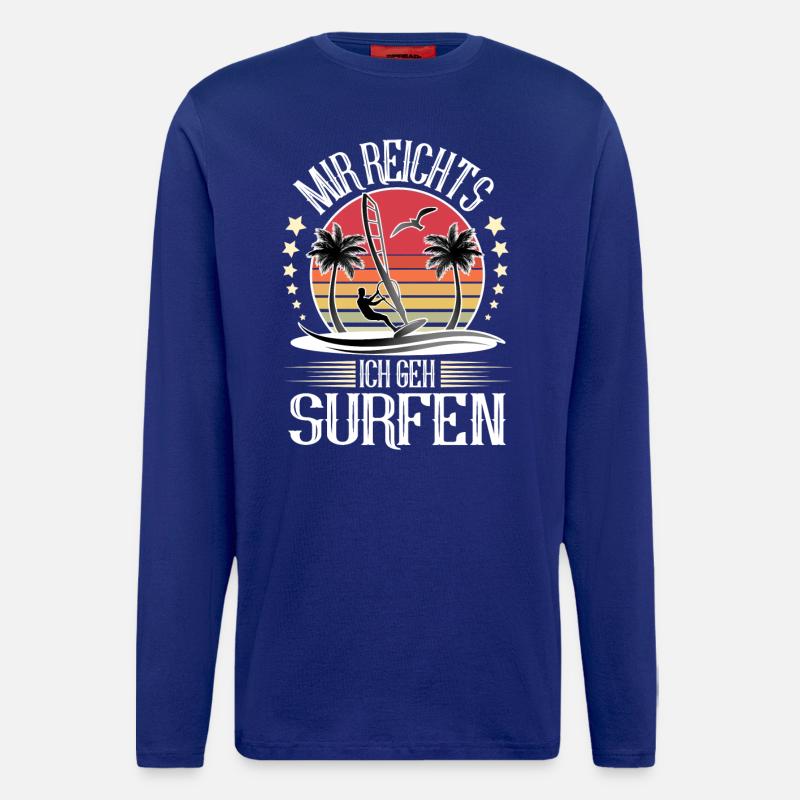 Windsurfen Windsurfer Windsurf - Langarmshirt - made by SPREAD - Iconic Blue