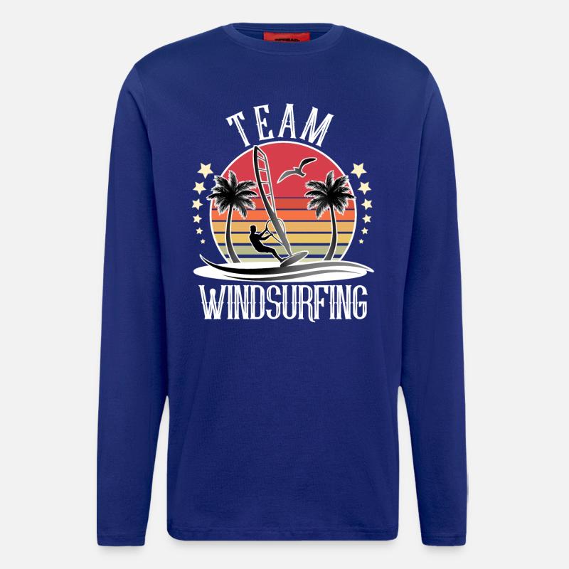 Windsurfen Windsurfer Windsurf Team - Langarmshirt - made by SPREAD  - Iconic Blue
